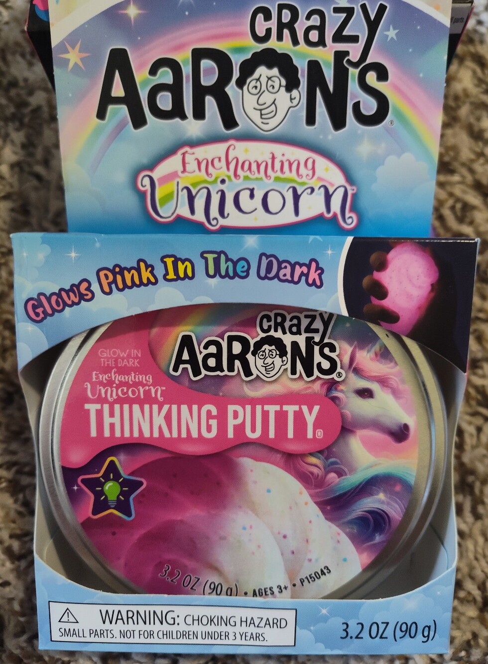 Crazy Aaron's Enchanting Unicorn Thinking Putty - Glows Pink In The Dark